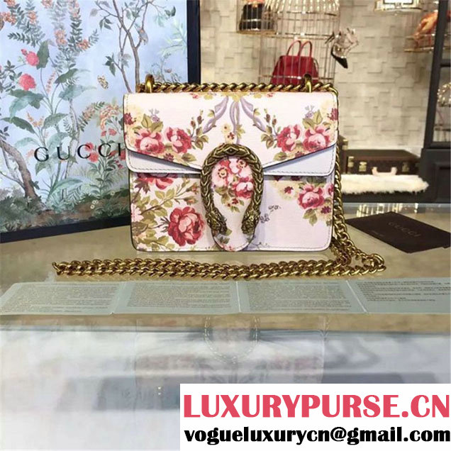 Gucci Dionysus Garden Exclusive Print Medium Shoulder Bag Fall Winter 2016 Collection Light Pink
