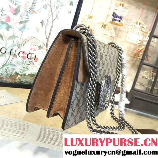 Gucci Dionysus GG Supreme Shoulder Medium Bag Fall Winter 2016 Collection Tan Beige