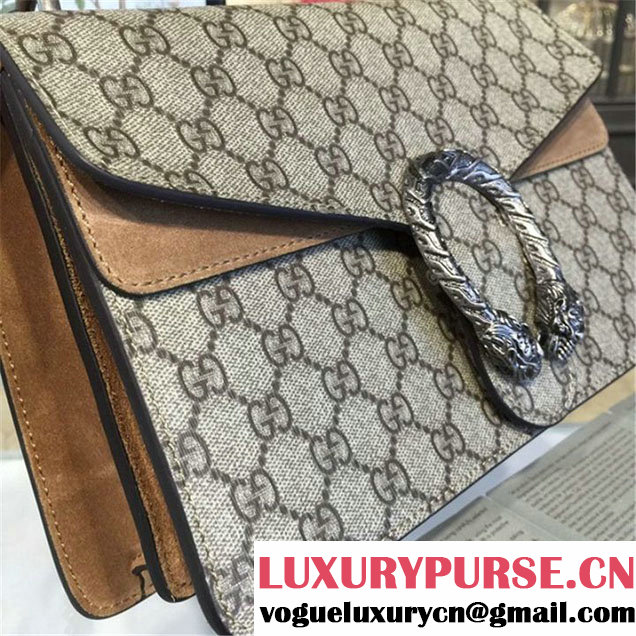Gucci Dionysus GG Supreme Shoulder Medium Bag Fall Winter 2016 Collection Tan Beige