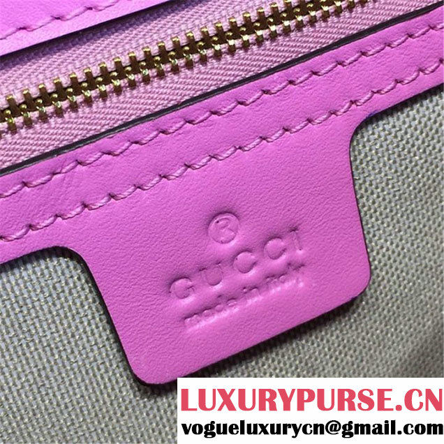 Gucci Marmont GG Supreme Hearts Medium Shoulder Bag Fall Winter 2016 Collection Pink Multi