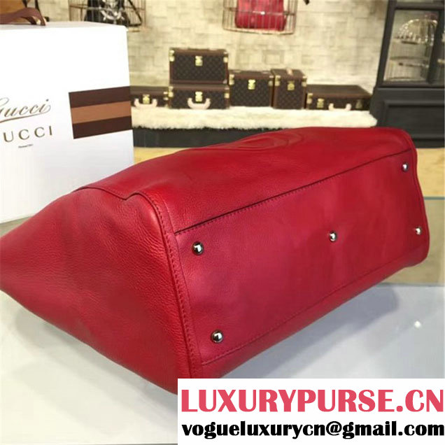 Gucci Soho Large Satchel Bag Original Leather Fall Winter 2016 Collection Red