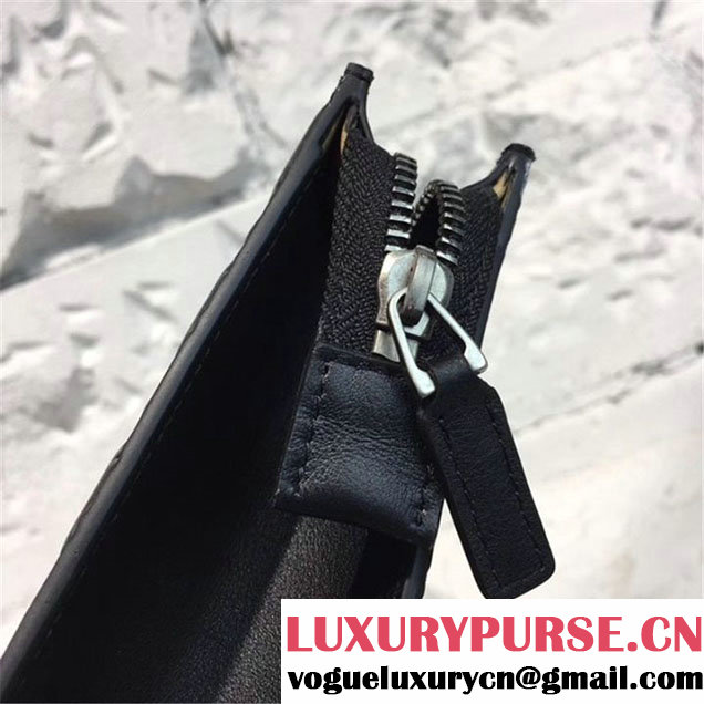 Gucci Guccissima Clutch Calfskin Leather Pre-Fall 2017 Bag Collection Black