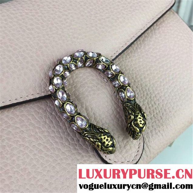 Gucci Crystal Dionysus Wallet On A Chain 20cm Shoulder Bag Spring Summer 2017 Collection Light Pink