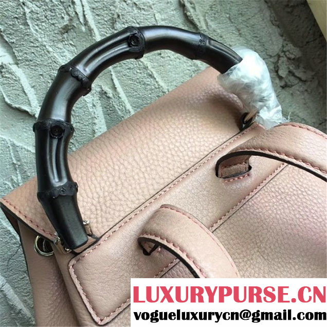 Gucci Bamboo Medium Backpack 24cm Spring Summer 2017 Collection Light Pink