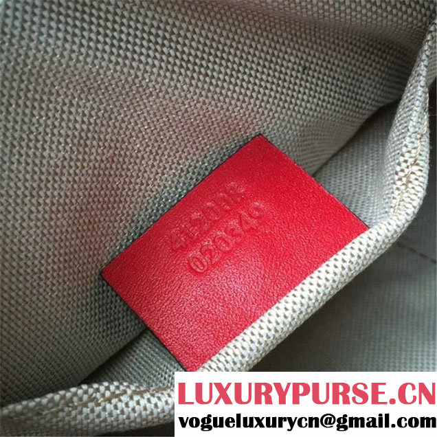 Gucci Original GG Web Canvas Camera Bag 23cm Spring Summer 2017 Collection Red