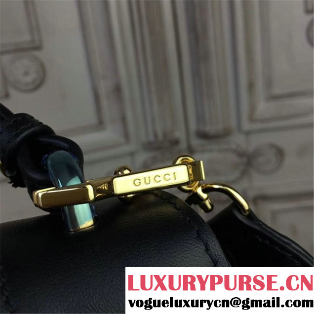 Gucci Sylvie Mini Satchel 20cm Bag with Rope 470270 Spring Summer 2017 Collection Black