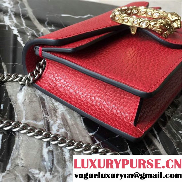 Gucci Dionysus Super Mini Bag 17cm 476432 Fall Winter 2017 Collection Red
