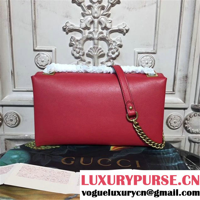 Gucci Loved Sequin Clutch Evening Bag 22cm Fall Winter 2017 Collection Red