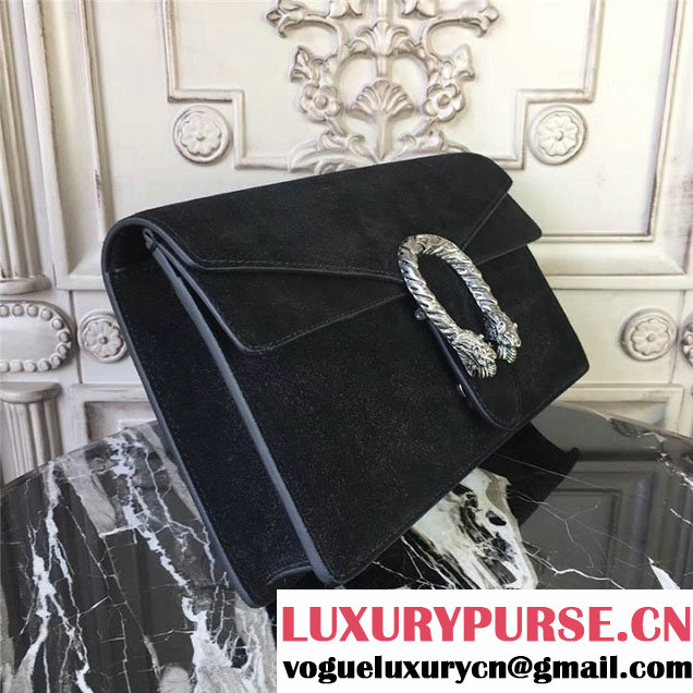 Gucci Dionysus Clutch Bag 30cm 401231 Suede Calfskin Leather Fall Winter 2017 Collection Black
