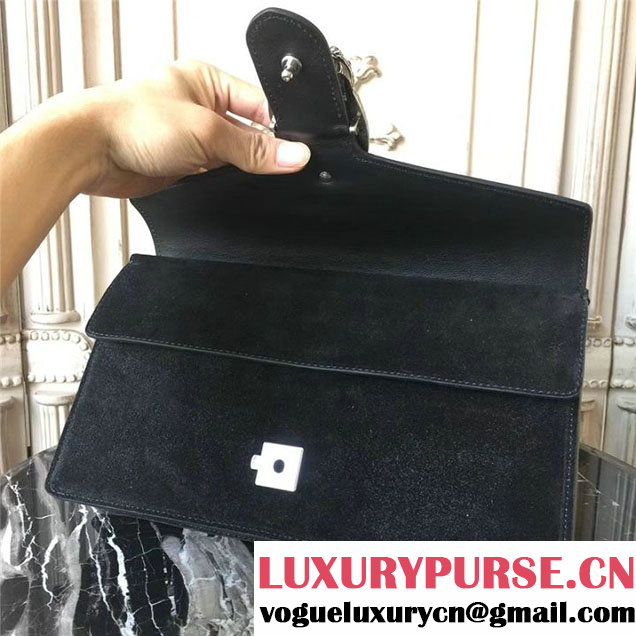 Gucci Dionysus Clutch Bag 30cm 401231 Suede Calfskin Leather Fall Winter 2017 Collection Black
