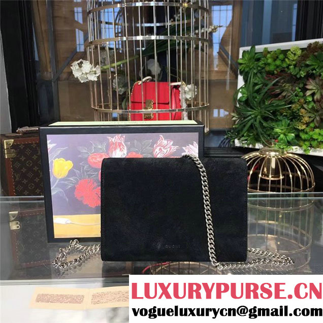 Gucci Dionysus Suede WOC Bag 20cm 401231 Calfskin Leather Fall Winter 2017 Collection Black