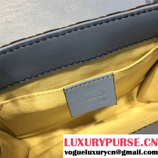 Gucci Emily Guccissima Chain Shoulder Bag 19cm 295402 Calfskin Leather Fall Winter 2017 Collection Light Blue