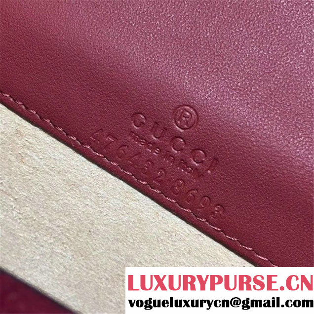 Gucci Dionysus GG Blooms Super Mini Bag Calfskin Leather 17cm 476432 Fall Winter 2017 Collection Beige Burgundy