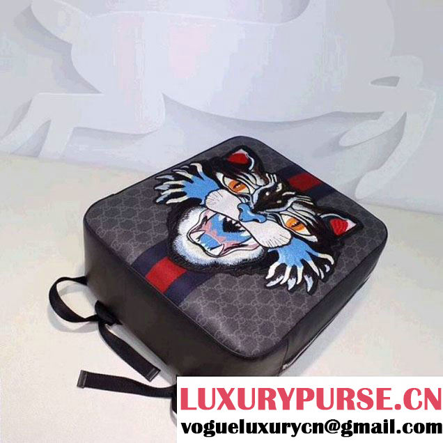 Gucci GG Supreme Backpack with Angry Cat 478324 2017 (XYS-7120507 )