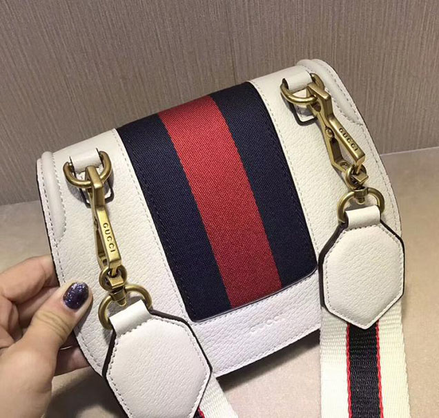 Gucci Totem Small Shoulder Bag 505388 Ivory Leather