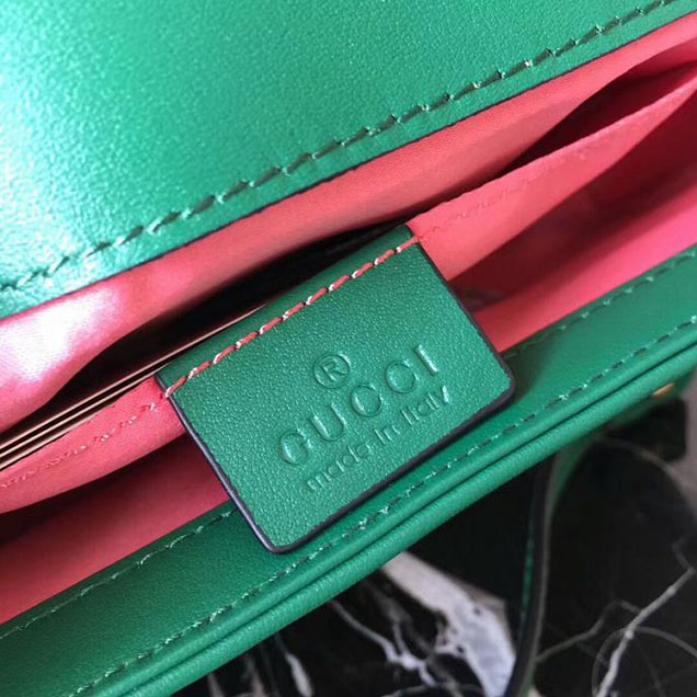 Gucci GG Marmont Matelasse Mini Bag 446744 22cm Green