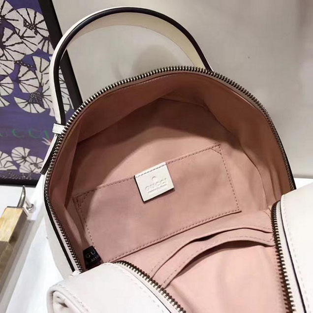 Gucci GG Marmont Quilted Leather Backpack 476671 White
