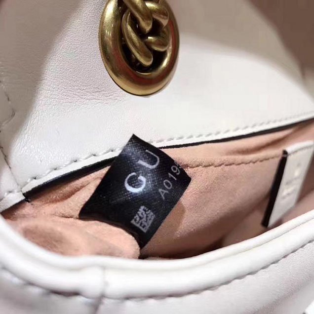 Gucci GG Marmont Matelasse Mini Bag 446744 22cm White