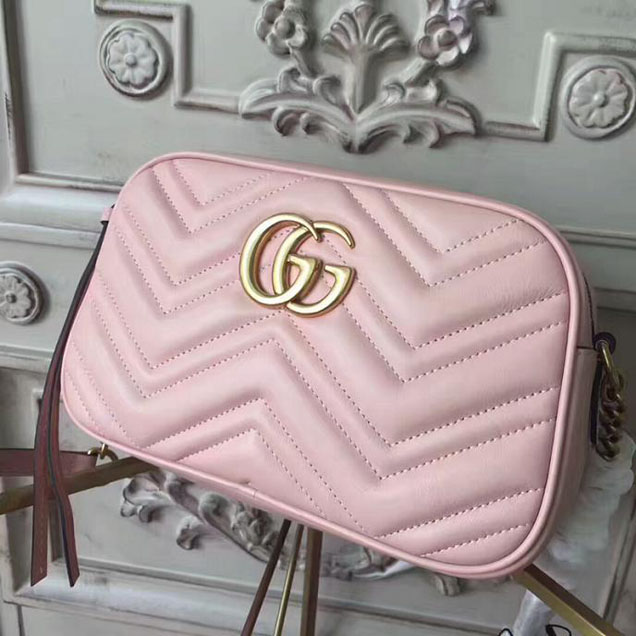 Gucci GG Marmont Small Matelasse Shoulder Bag 447632 Nude