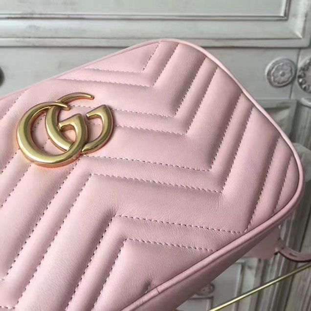 Gucci GG Marmont Small Matelasse Shoulder Bag 447632 Nude