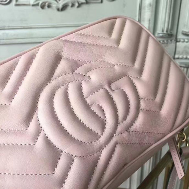 Gucci GG Marmont Small Matelasse Shoulder Bag 447632 Nude