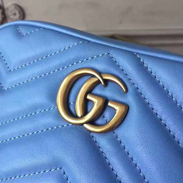 Gucci GG Marmont Matelasse Mini Bag 448065 Blue