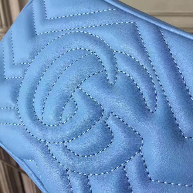 Gucci GG Marmont Matelasse Mini Bag 448065 Blue