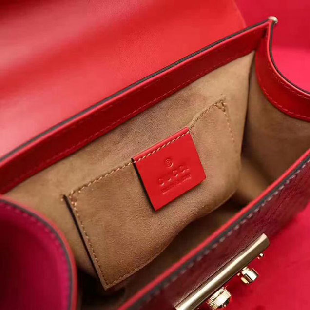 Gucci Padlock Small GG Shoulder Bag 409487 Red