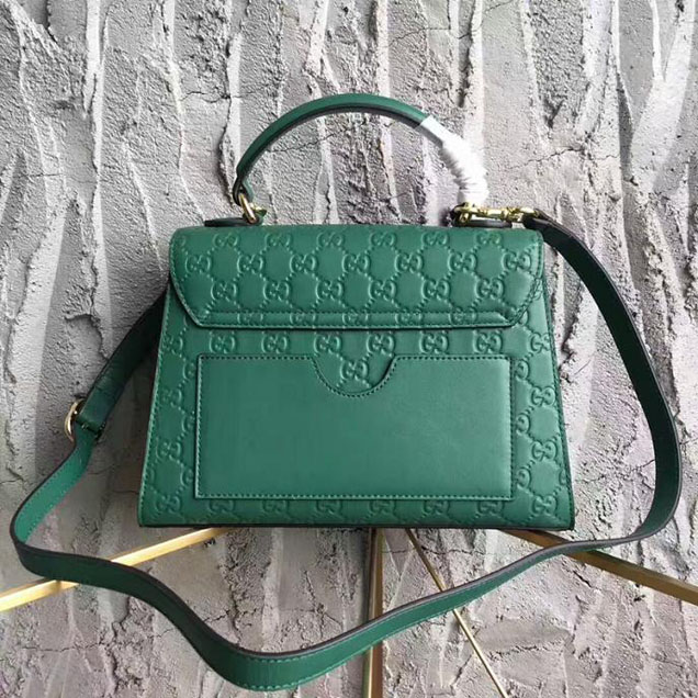 Gucci Padlock Gucci Signature Top Handle Bag 453188 Green