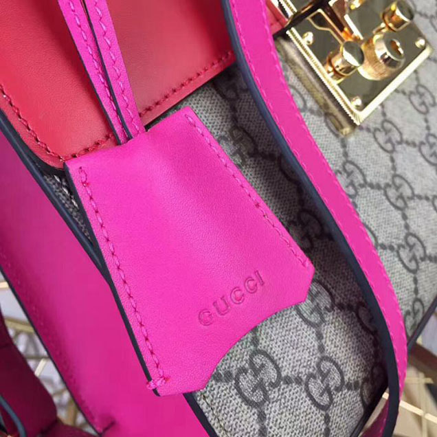 Gucci Padlock GG Supreme Top Handle Bag 453188 Red