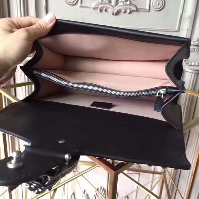 Gucci Dionysus Small Shoulder Bag 400249 28cm Black Leather