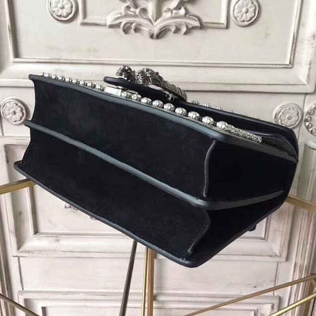 Gucci Dionysus GG Small Crystal Shoulder Bag 400249 27.5cm Black