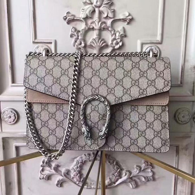 Gucci Dionysus Small GG Shoulder Bag 400249 28cm Beige