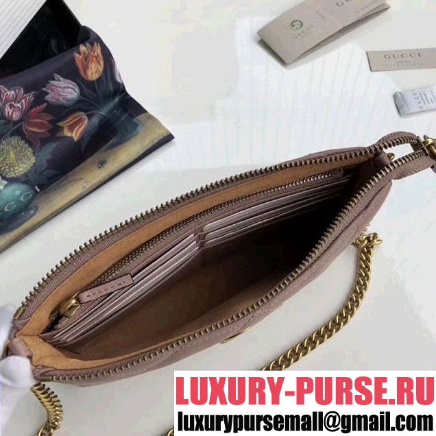 Gucci GG Marmont Mini Chain Bag 443447 Nude (XYS-8010538 )