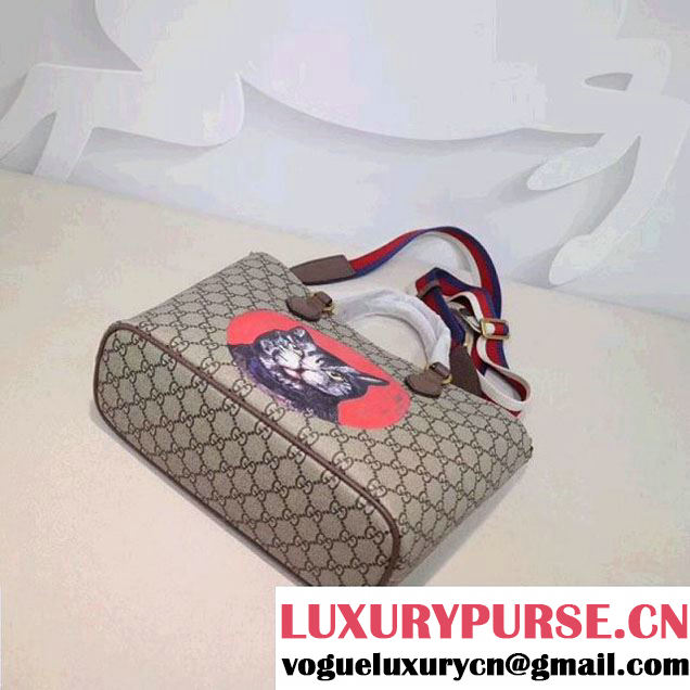Gucci GG Supreme Cat Print Tote Bag 473887 2018 (MH-8012508 )