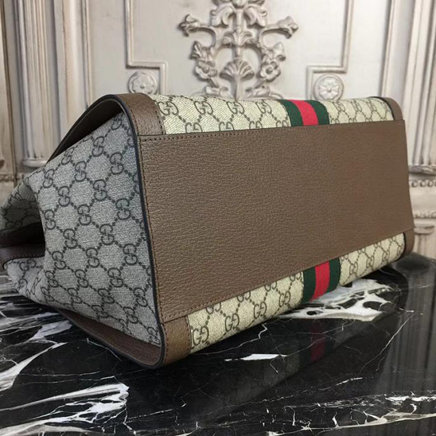 Gucci Ophidia GG medium top handle bag 524537 Dark Coffee