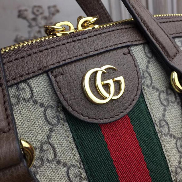Gucci Ophidia GG medium top handle bag 524533 Dark Coffee