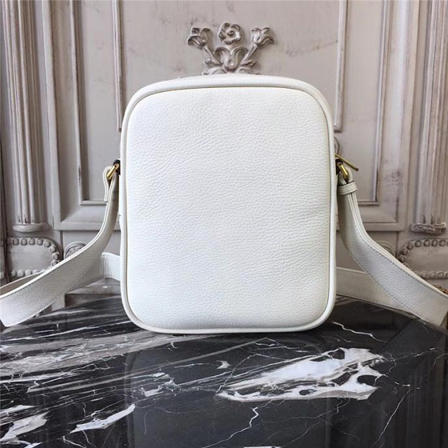 Gucci Leather Print Messenger Bag 523591 White 2018