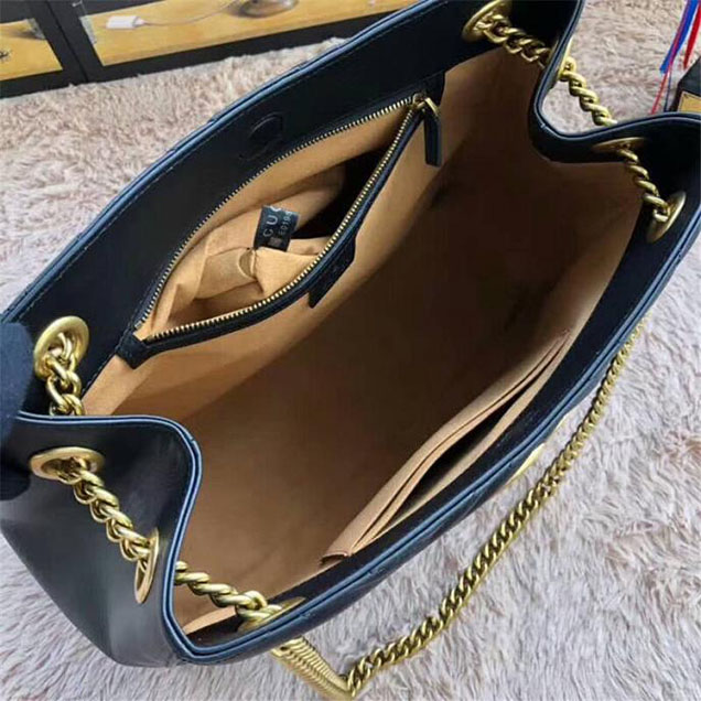 Gucci GG Marmont Medium Matelasse Shoulder Bag 453569 Black