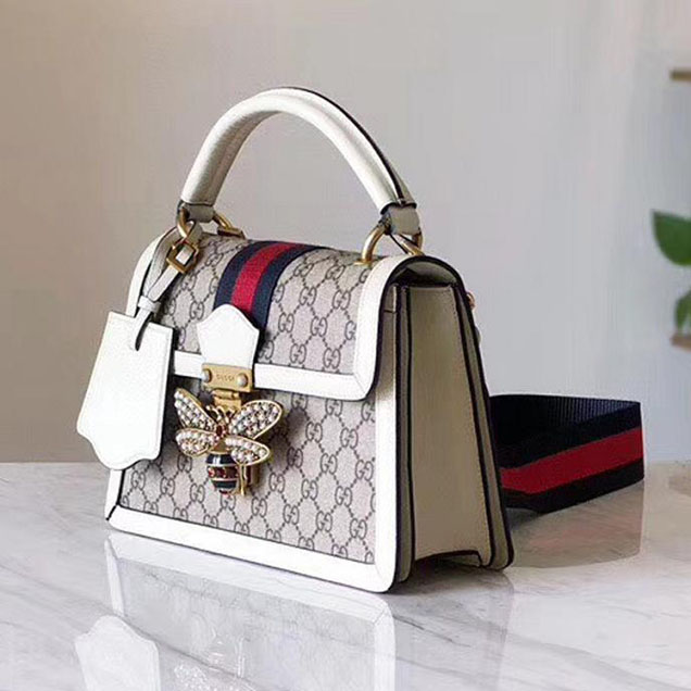 Gucci Queen Margaret GG small top handle bag 476541 White