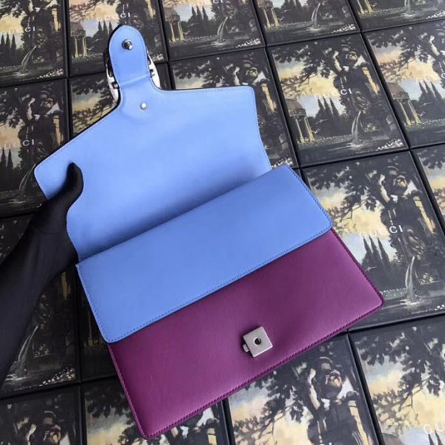 Gucci Dionysus Embroidered Medium Shoulder Bag 403348 Purple/Blue Collection