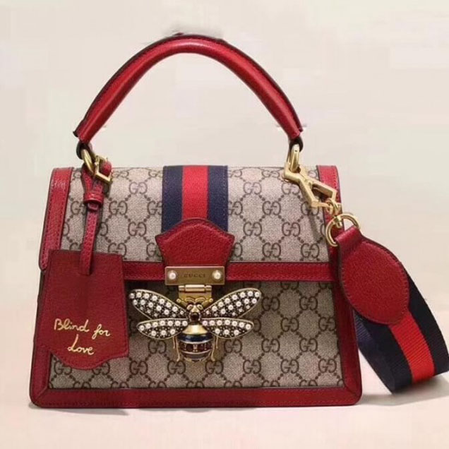 Gucci Queen Margaret GG Small Top Handle Bag 476541 Red 2018 Collection