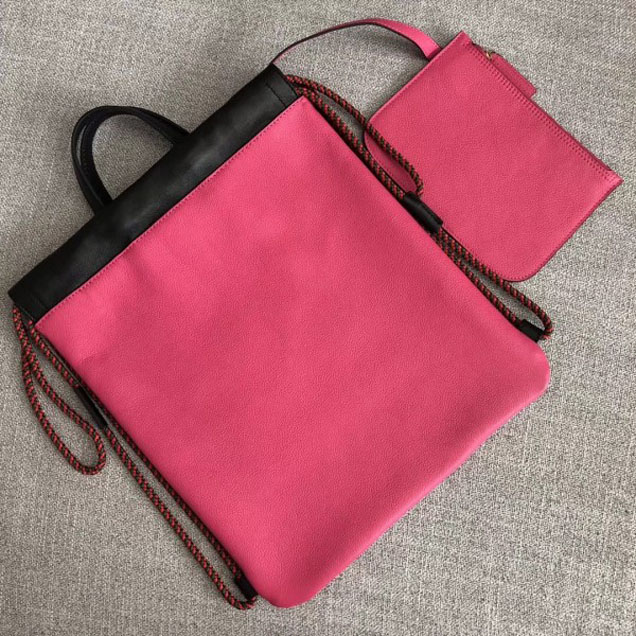 Gucci Print Leather Vintage Logo Drawstring Small Backpack Bag 523586 Fuchsia 2018