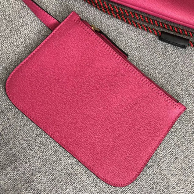 Gucci Print Leather Vintage Logo Drawstring Small Backpack Bag 523586 Fuchsia 2018