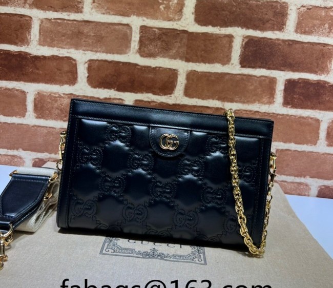 Gucci GG Matelasse Leather Shoulder Bag ?702200 Black 2022