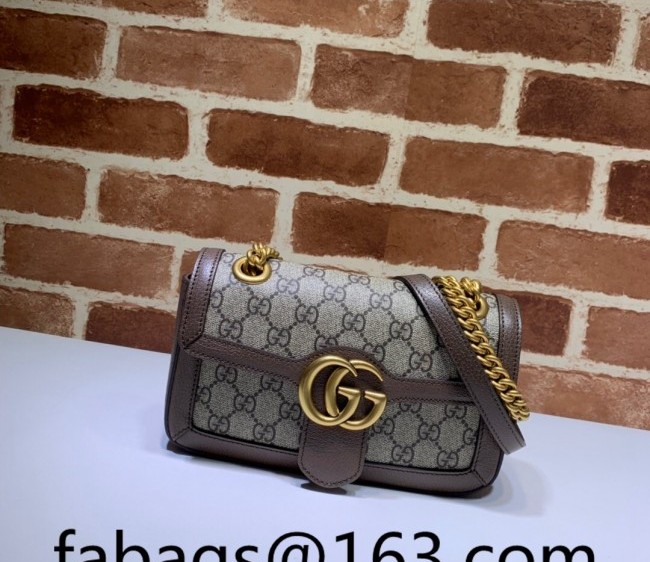 Gucci GG Marmont GG Canvas Mini Bag ?446744 Brown Leather 2022