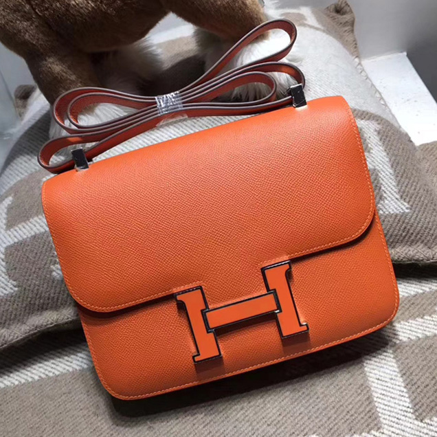 Hermes Constance Bag In Original Epsom Leather Brown