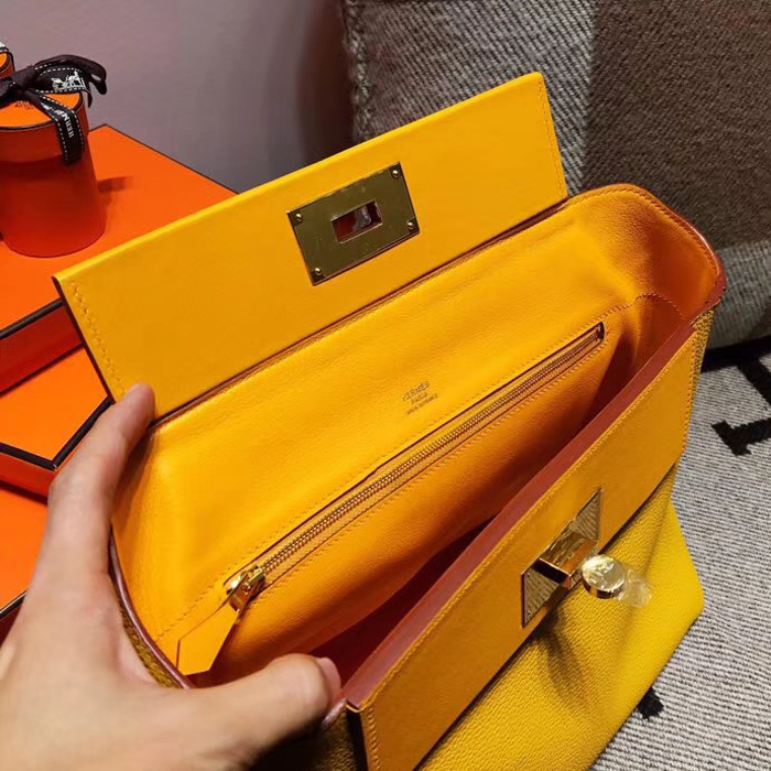 Hermes 24/24 Bag 35cm Yellow Swift & Togo Gold Hardware