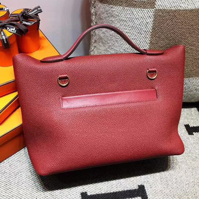 Hermes 24/24 Bag 35cm Bordeaux Swift & Togo Gold Hardware