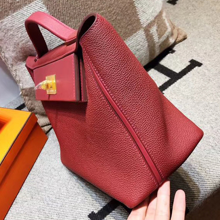 Hermes 24/24 Bag 35cm Bordeaux Swift & Togo Gold Hardware